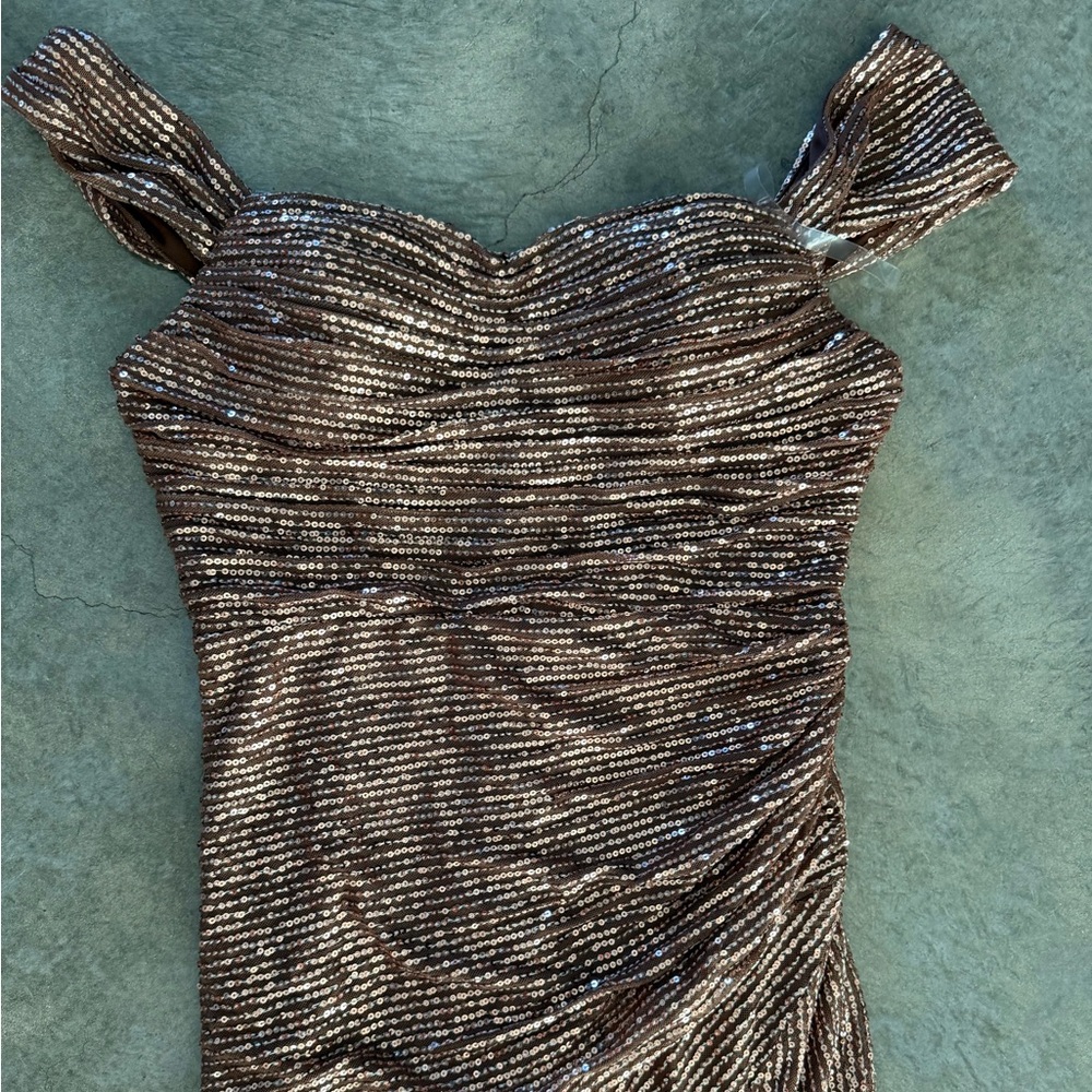 Elegant Sequin Off-Shoulder Wedding Dress